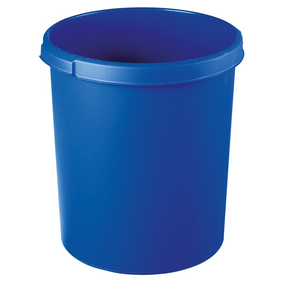 Papierkorb KLASSIK - 30 Liter, rund, 2 Griffmulden, extra stabil, blau