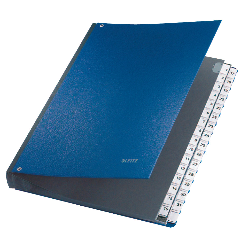 5931 Pultordner 1-31 - 32 Fächer, PP, blau