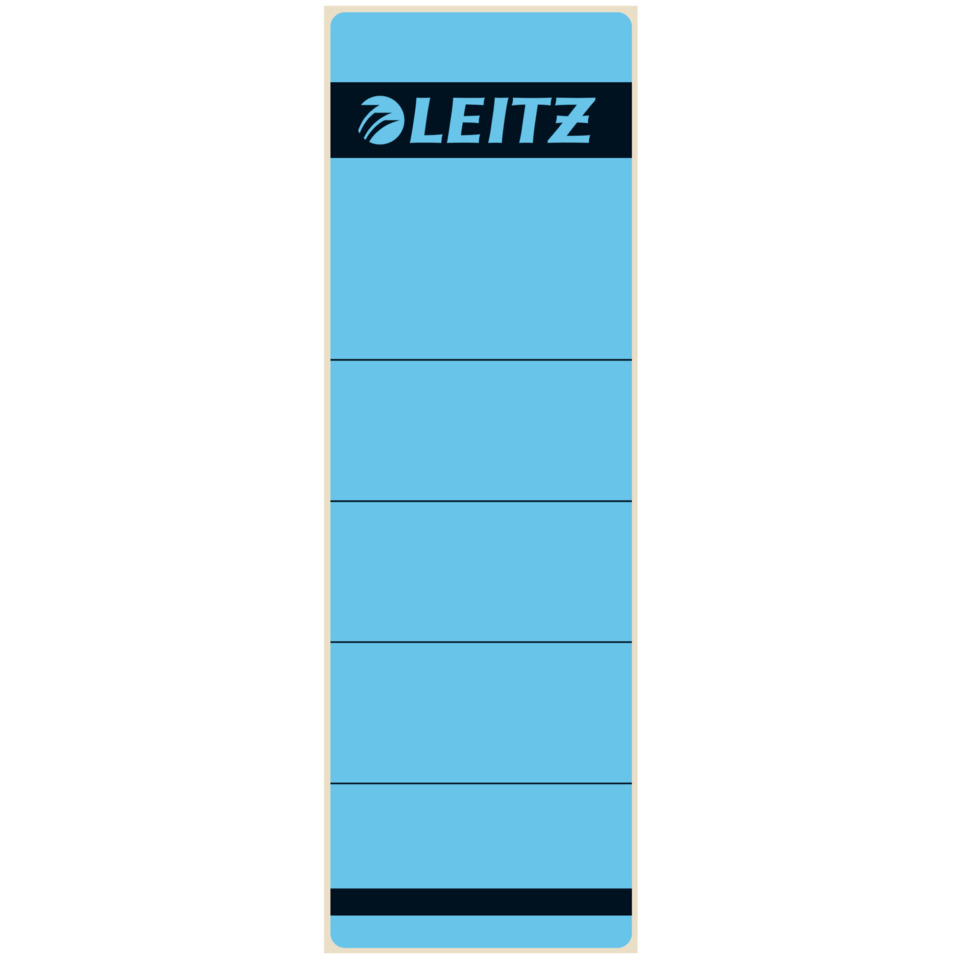 1642 Rückenschilder - Papier, kurz/breit, 10 Stück, blau