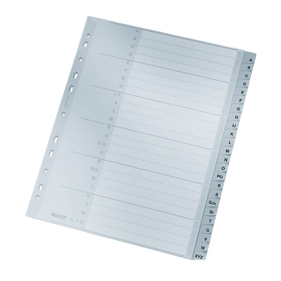1261 Register - A - Z, PP, A4 Überbreite, 24 Blatt, grau