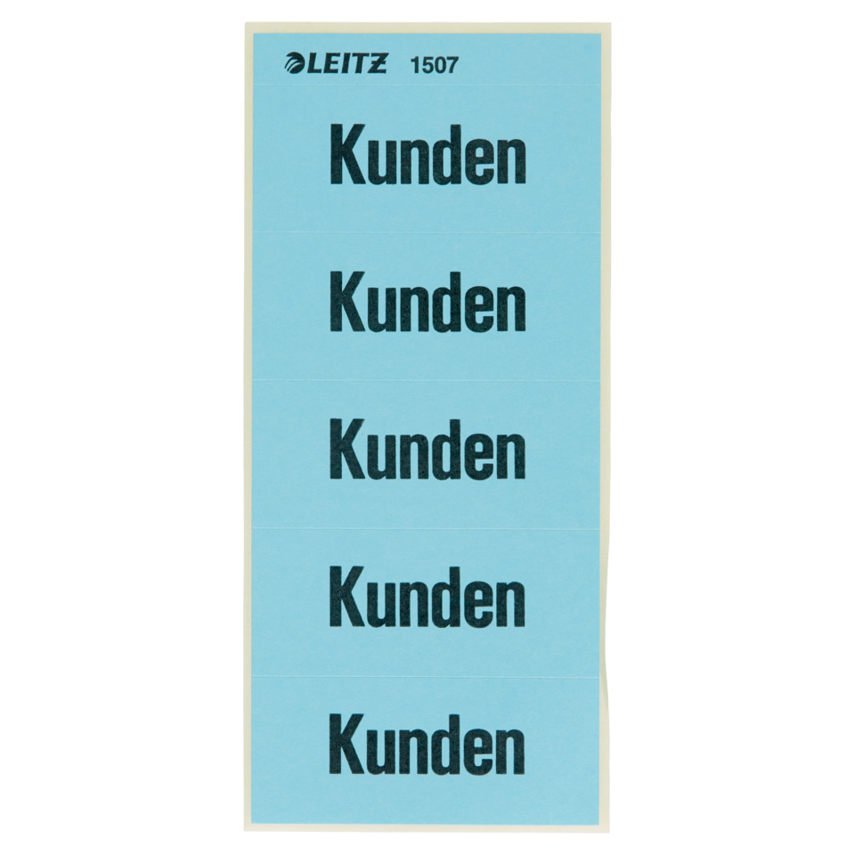 1507 Inhaltsschild Kunden, selbstklebend, 100 Stück, blau