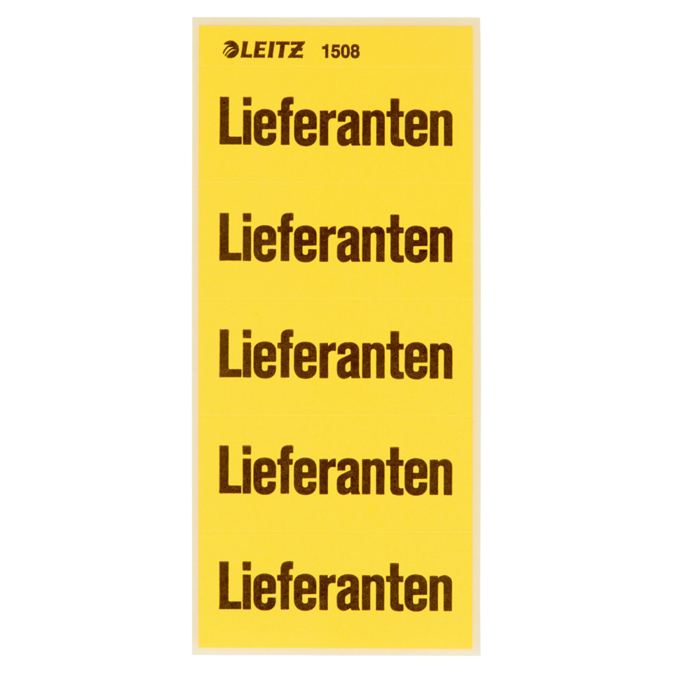1508 Inhaltsschild Lieferanten, selbstklebend, 100 Stück, gelb