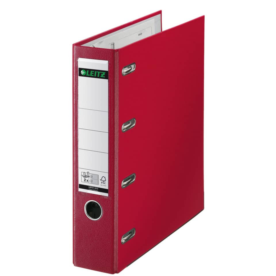 1012 Plastik-Doppelordner - 2x A5 quer, 75 mm, rot
