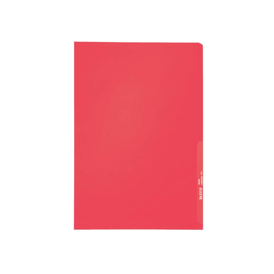 4000 Standard Sichthülle A4 PP-Folie, genarbt, rot, 0,13 mm