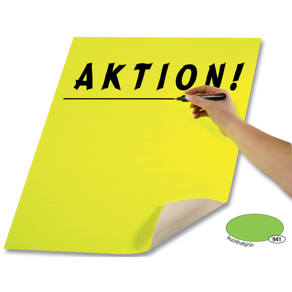 Plakatkarton - 48 x 68 cm, leuchthellgrün