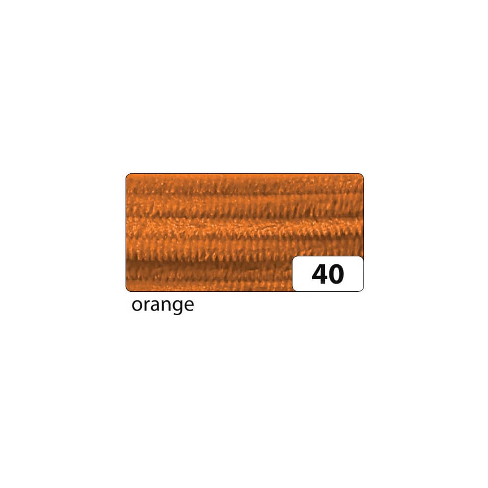 Chenilledraht - 8 mm, 10 Stück, orange