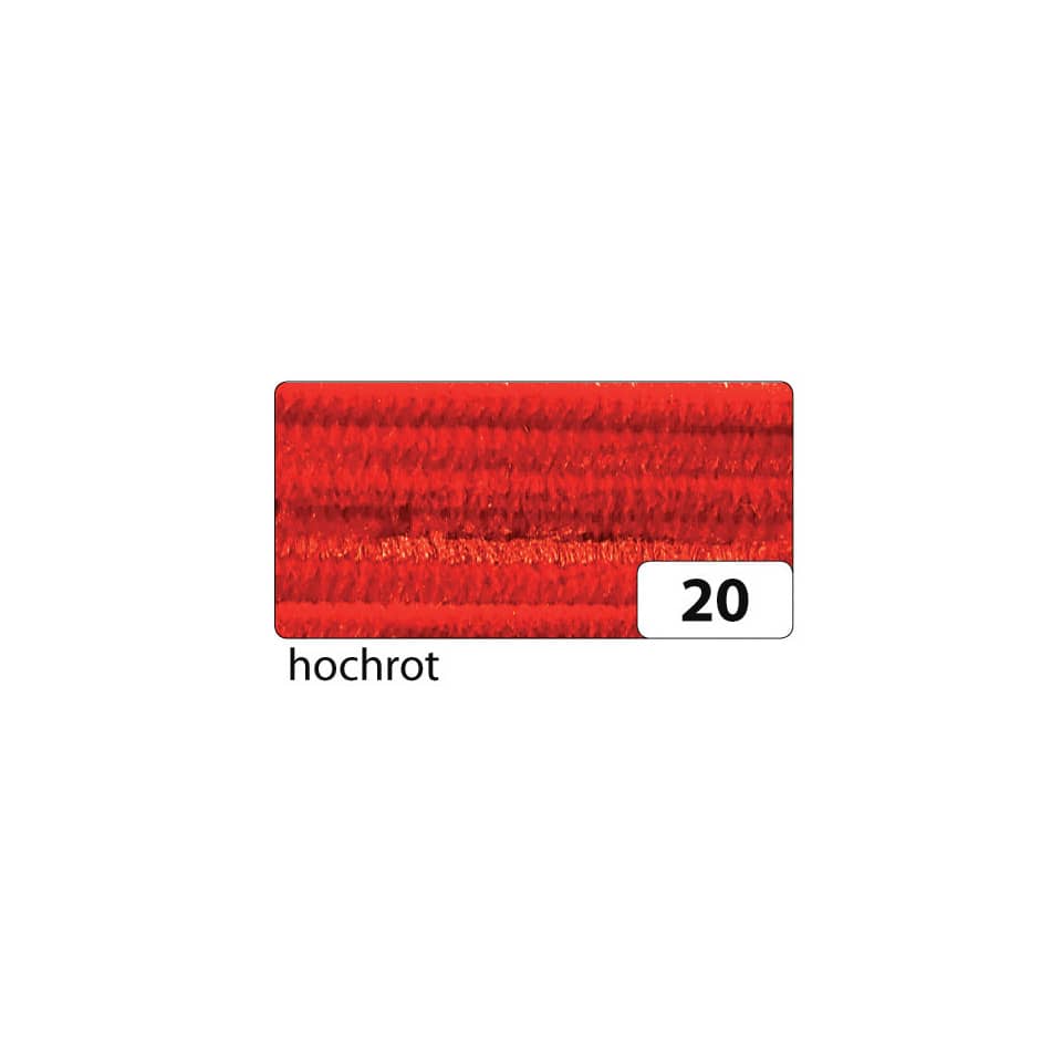 Chenilledraht - 8 mm, 10 Stück, hochrot