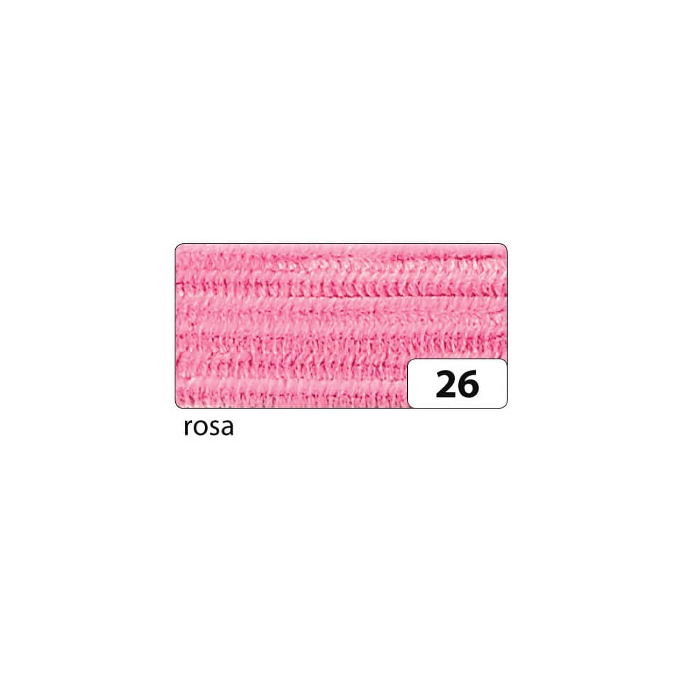 Chenilledraht - 8 mm, 10 Stück, rosa