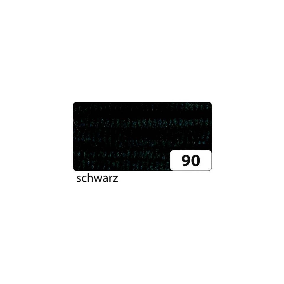 Chenilledraht - 8 mm, 10 Stück, schwarz