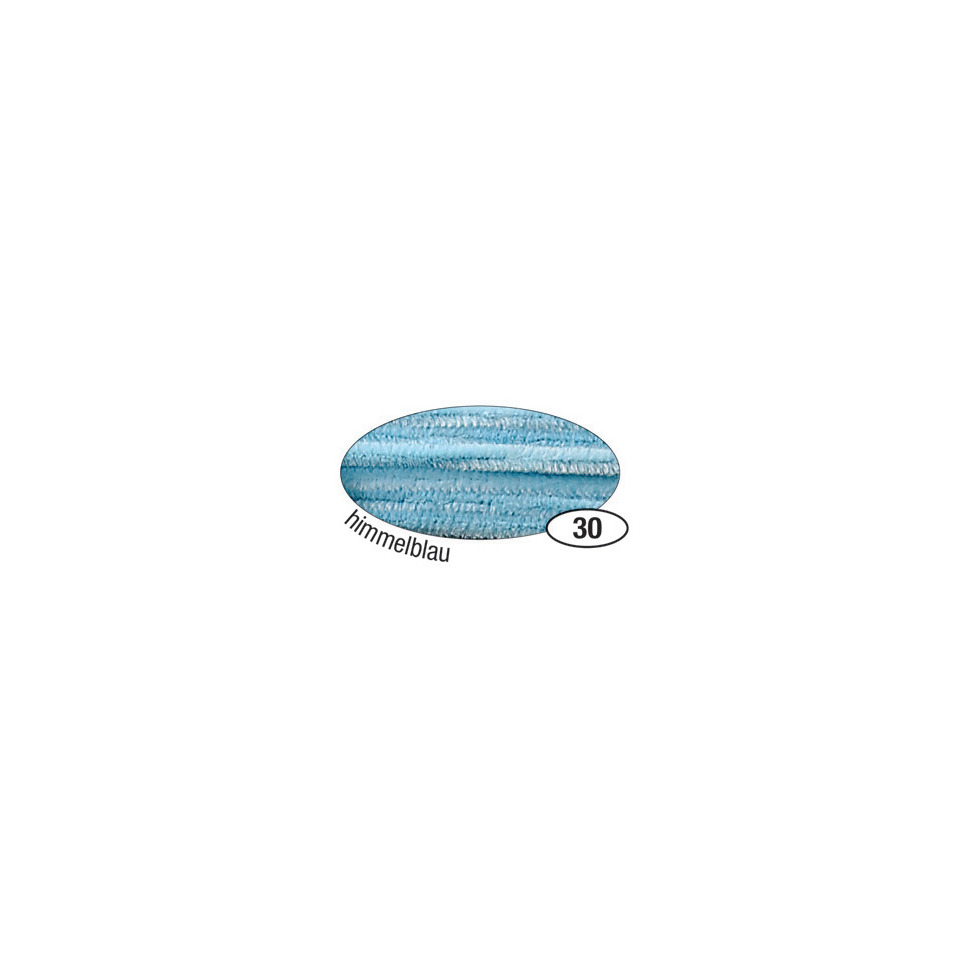 Chenilledraht - 8 mm, 10 Stück, hellblau