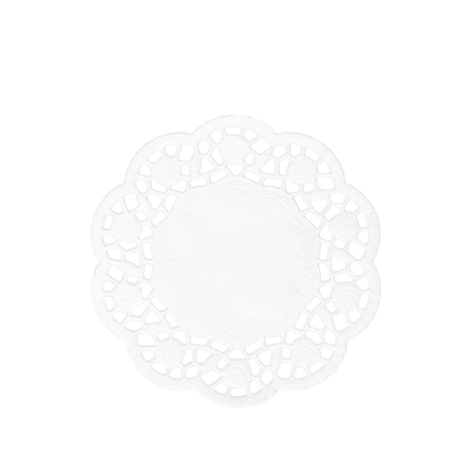 Tortenspitzen - Ø 11 cm, 12 Stück, weiß