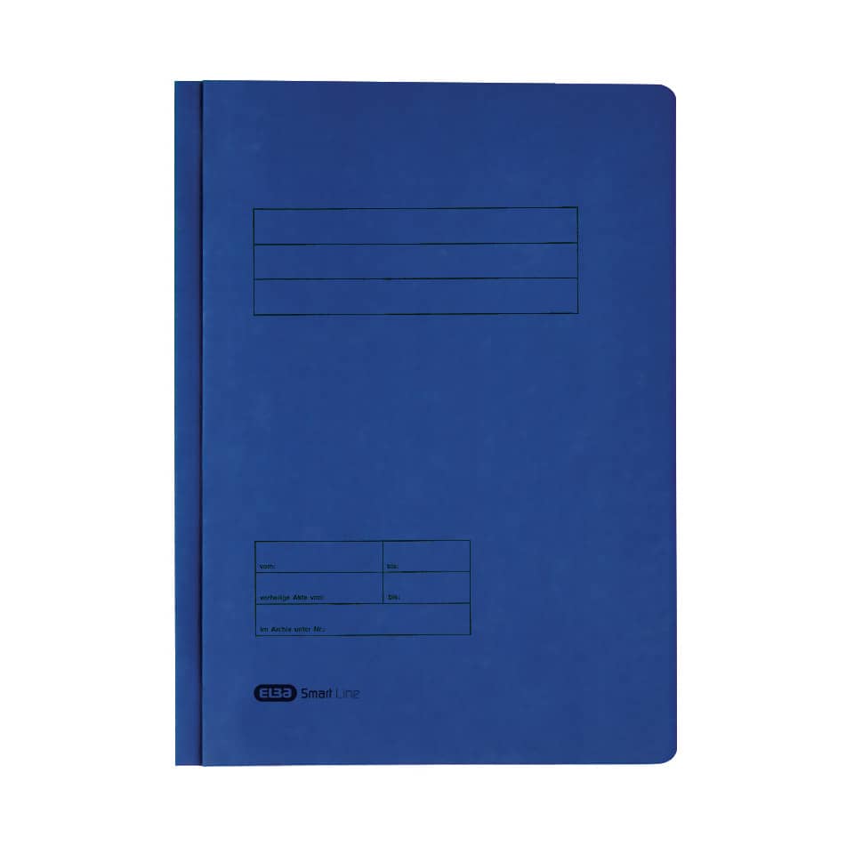 Hefter Zweifalz - A4, kfm. und Amtsheftung, Manilakarton 320 g/qm, blau