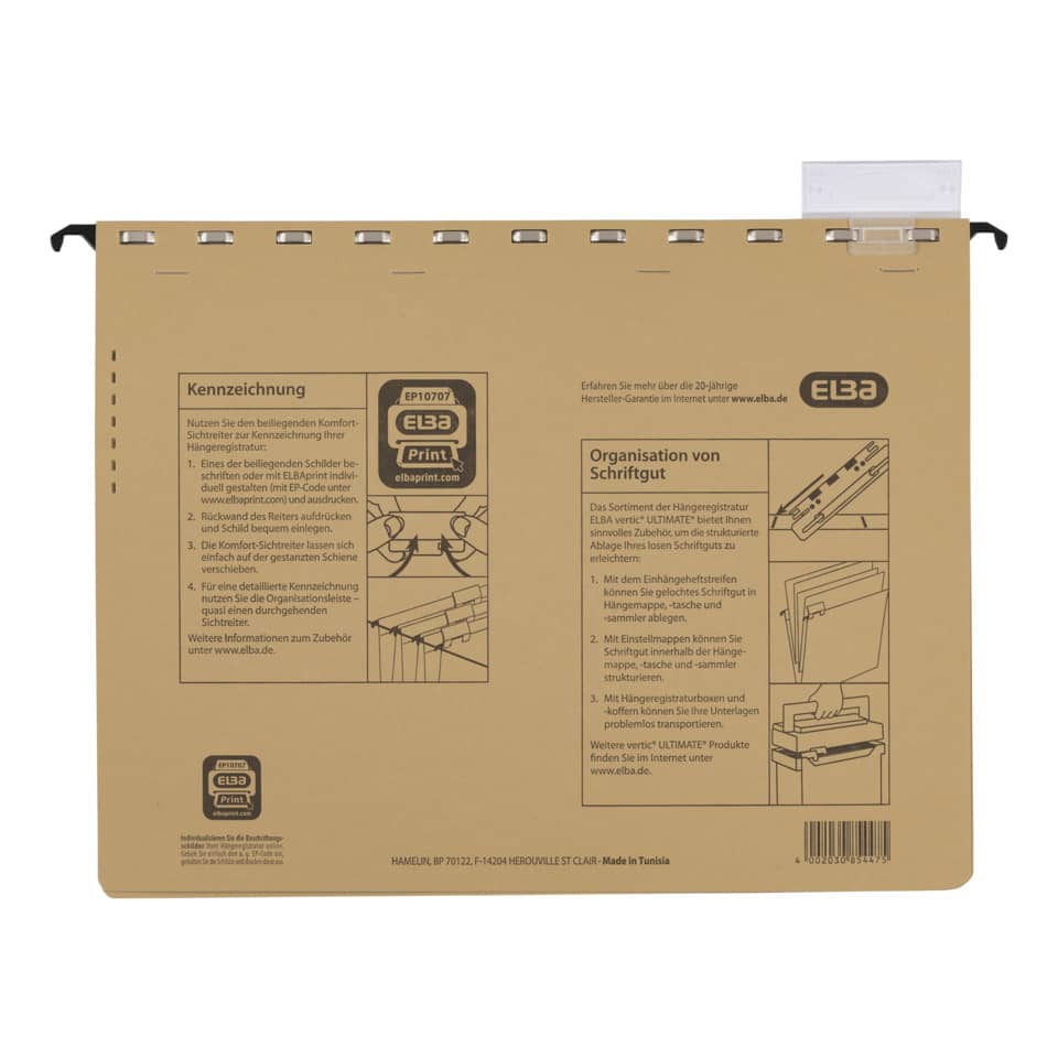 Hängehefter vertic® ULTIMATE® - A4, 230 g/qm, BZ-Heftung