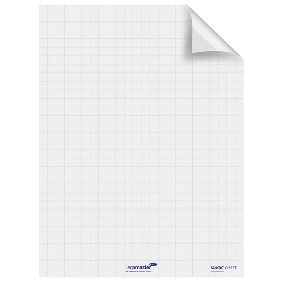 Schreibfolie Magic-Chart flipchart - 60 x 80 cm, 25 Blatt, weiß, kariert
