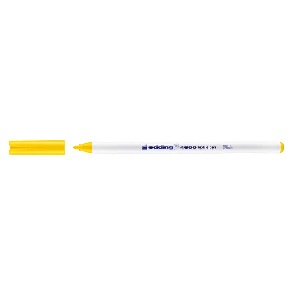 4600 Textilpen - Rundspitze, 1 mm, gelb