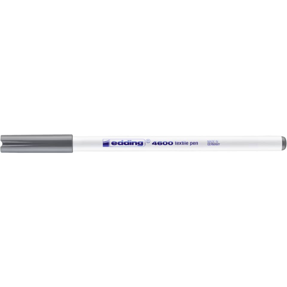 4600 Textilpen - Rundspitze, 1 mm, grau