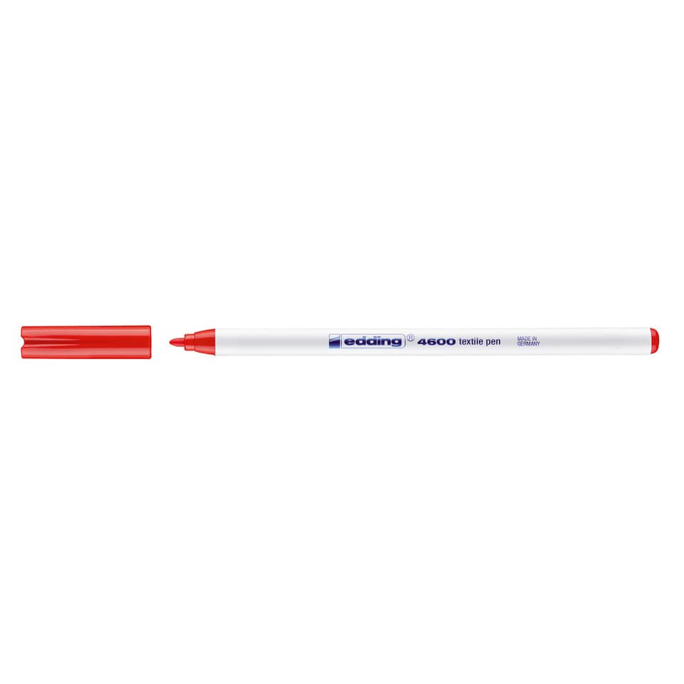 4600 Textilpen - Rundspitze, 1 mm, rot