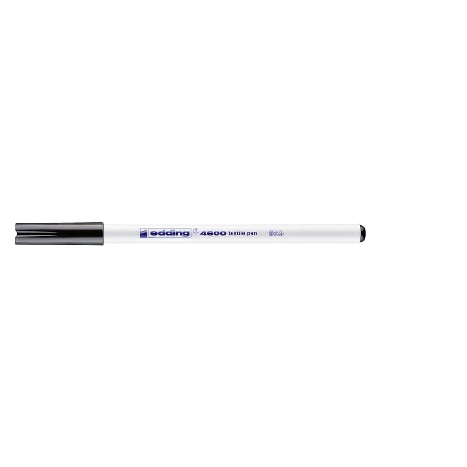 4600 Textilpen - Rundspitze, 1 mm, schwarz