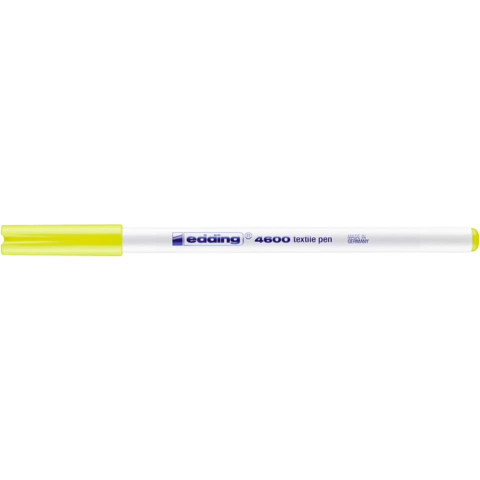 4600 Textilpen - Rundspitze, 1 mm, neon gelb