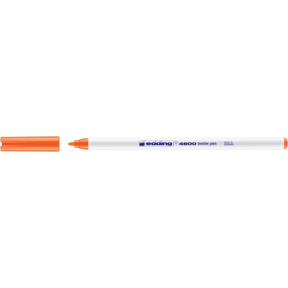 4600 Textilpen - Rundspitze, 1 mm, neon orange