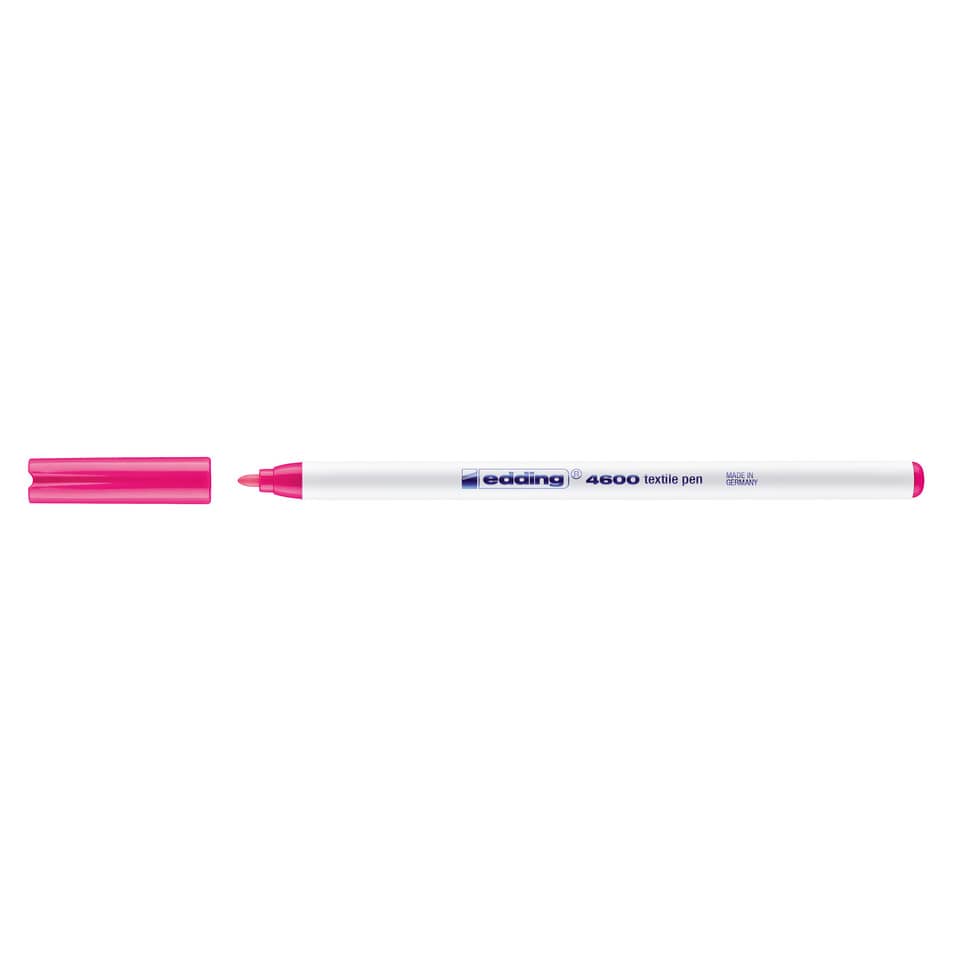 4600 Textilpen - Rundspitze, 1 mm, neon pink