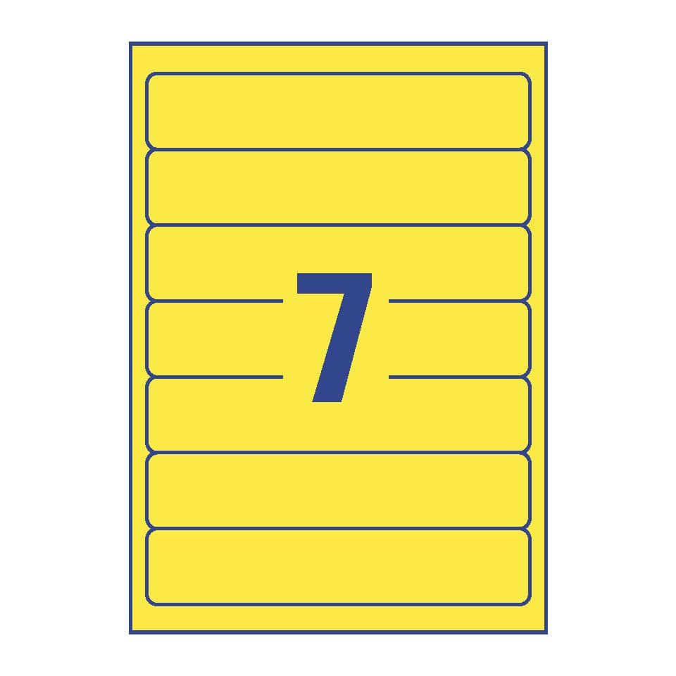 L4765-20 Ordner-Etiketten - schmal/kurz, (A4 - 20 Blatt) 140 Stück, gelb