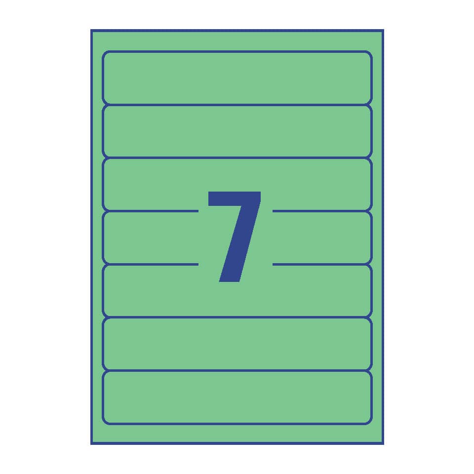 L4764-20 Ordner-Etiketten - schmal/kurz, (A4 - 20 Blatt) 140 Stück, grün