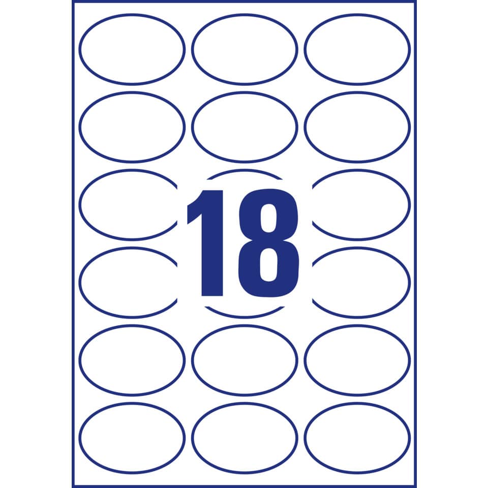 L6024REV-25 Etiketten in Sonderformaten, 63,5 x 42,3 mm, 25 Blatt/450 Etiketten, weiß