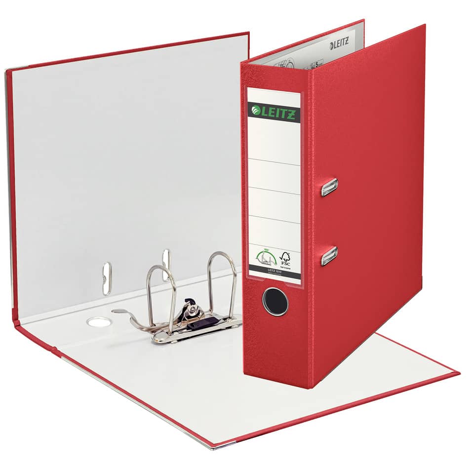 1010 Ordner Plastik - A4, 80 mm, rot