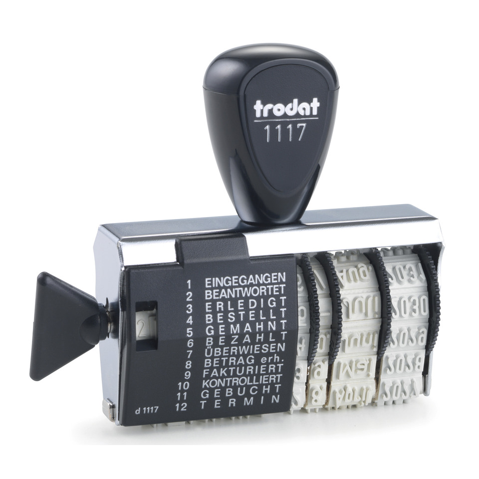 Stempel Wortband mit DatumTrodat 1117