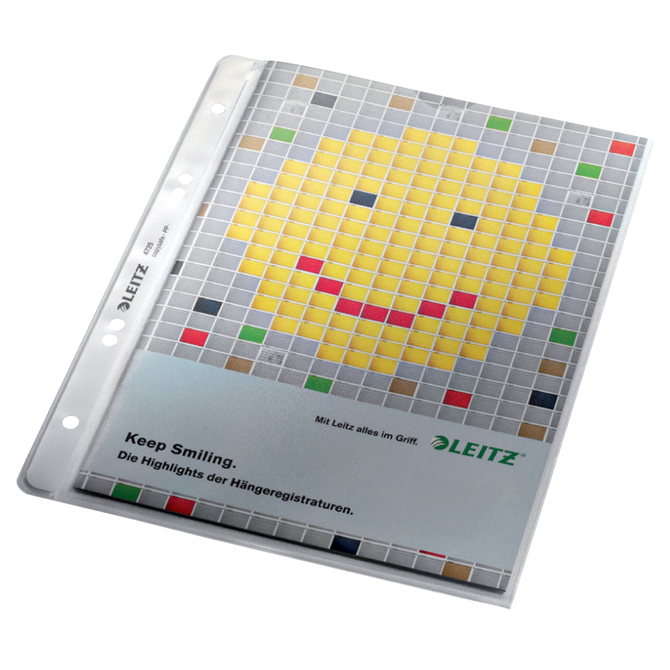 4725 Prospekthülle Premium mit Einreißschutz, A5, PP, genarbt, dokumentenecht, farblos
