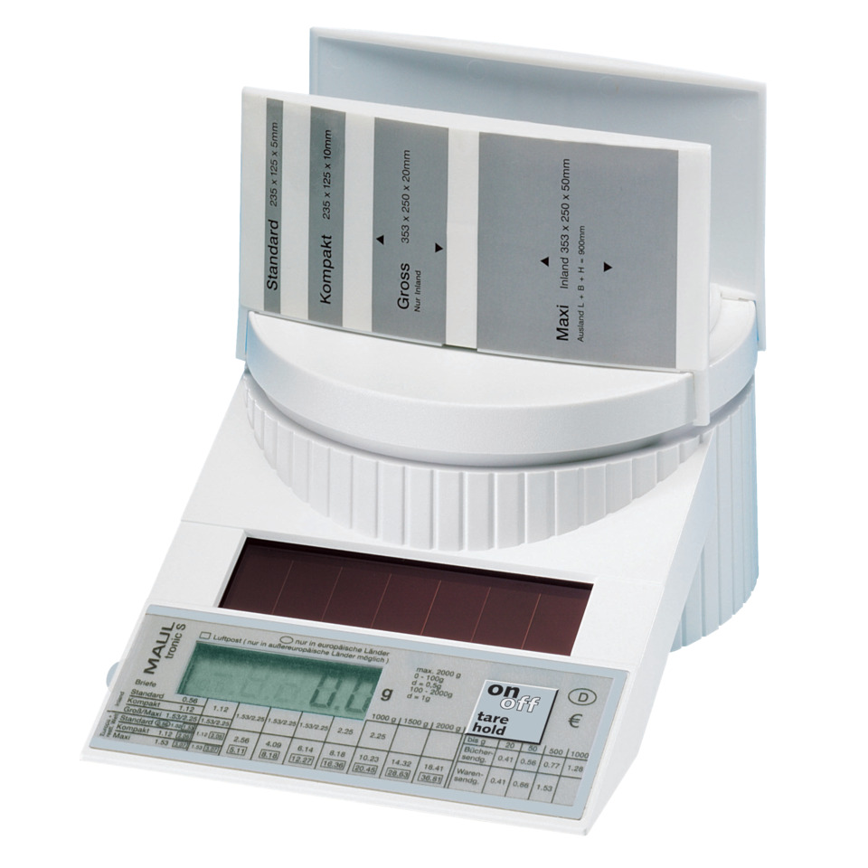 Solar-Portowaage MAULtronic S porto - 2 kg, 130x120x196 mm, weiß