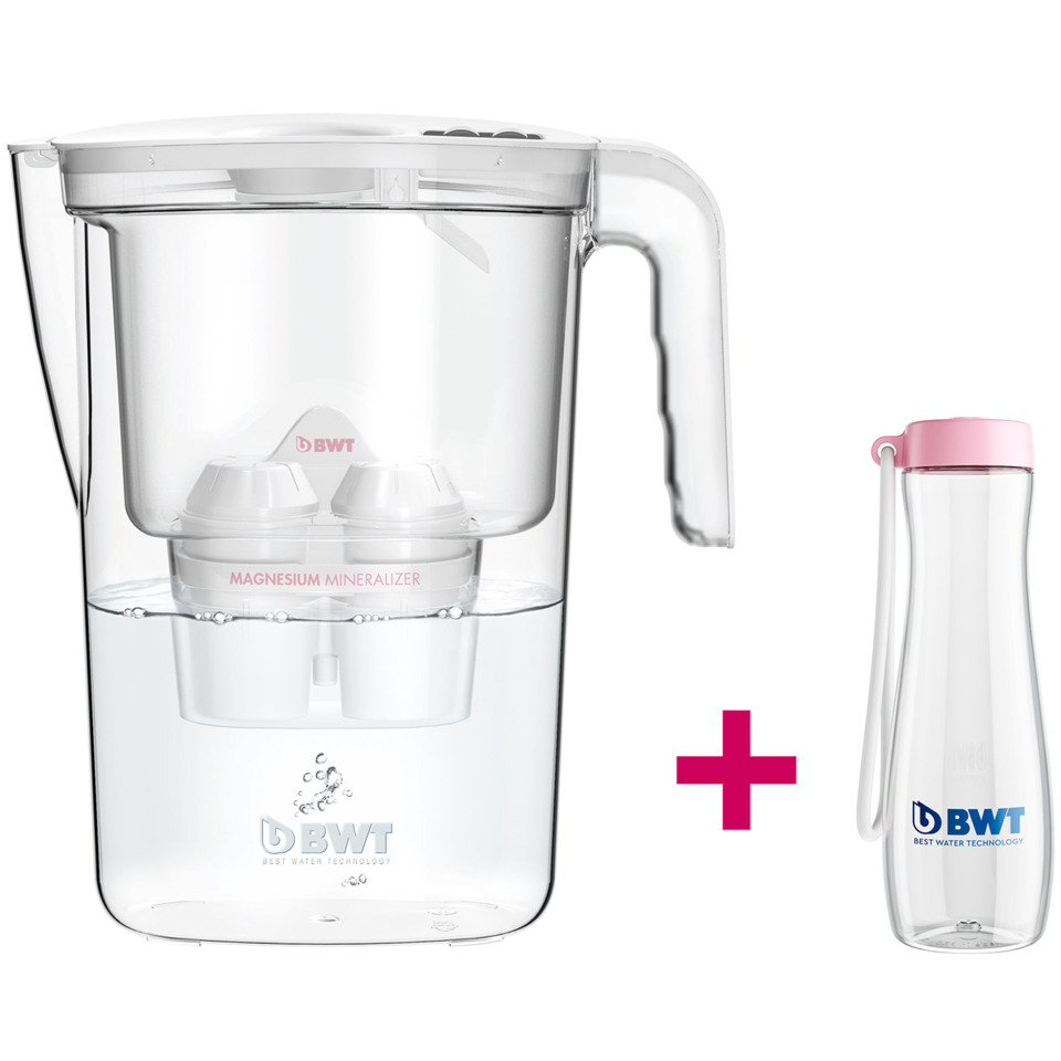Tischwasserfilter Vida 2,6l + 1x Magnesium Mineralizer +Trinkflasche