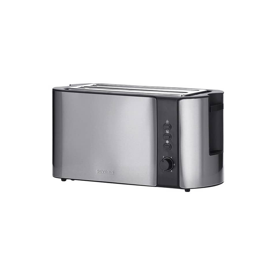 Automatik-Langschlitztoaster - 4-Scheiben, Edelstahl/schwarz
