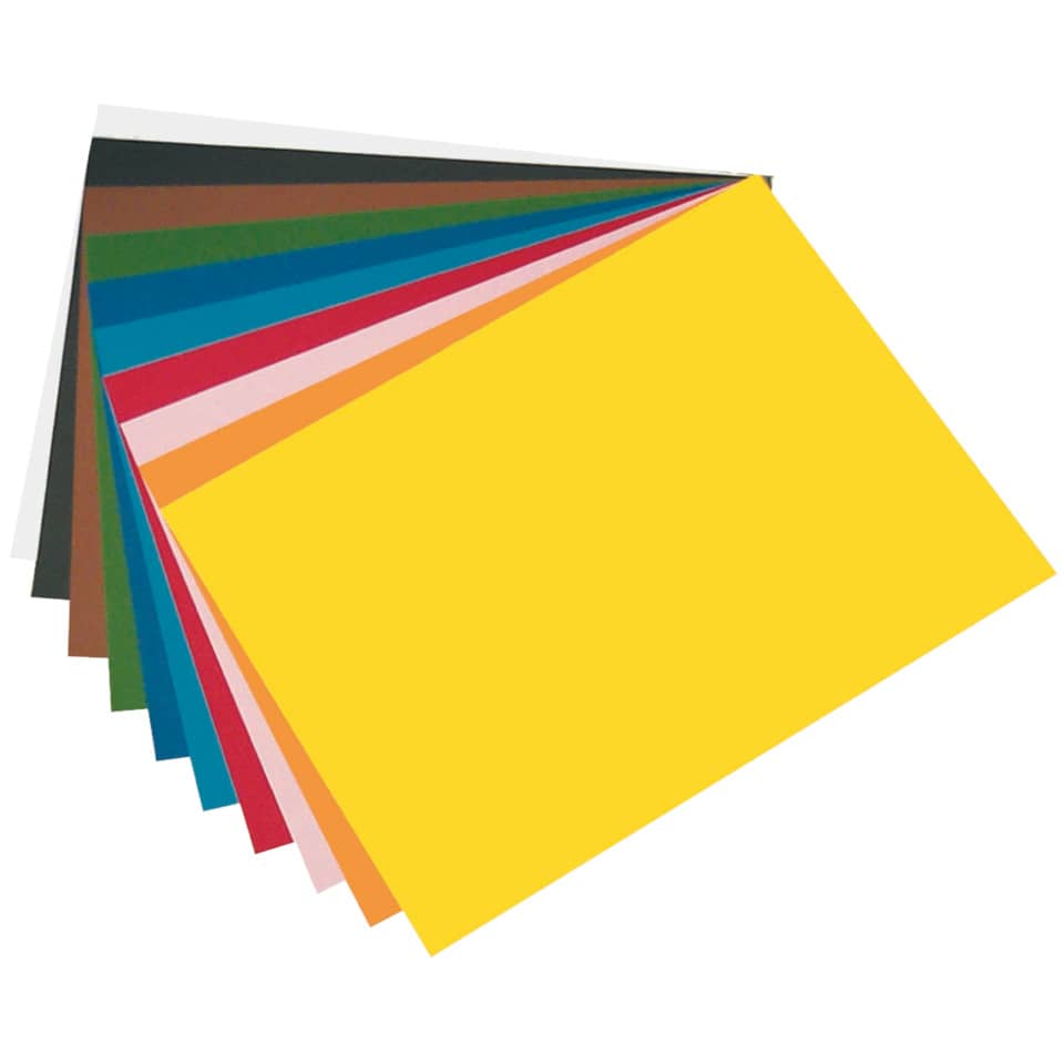 Tonpapier - 50 x 70 cm, 10 Farben sortiert