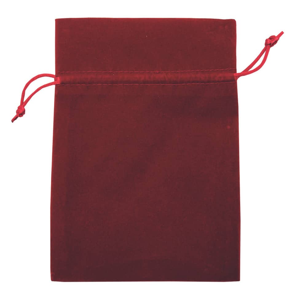 Geschenksäckchen Samt - rot, 13 x 18 cm