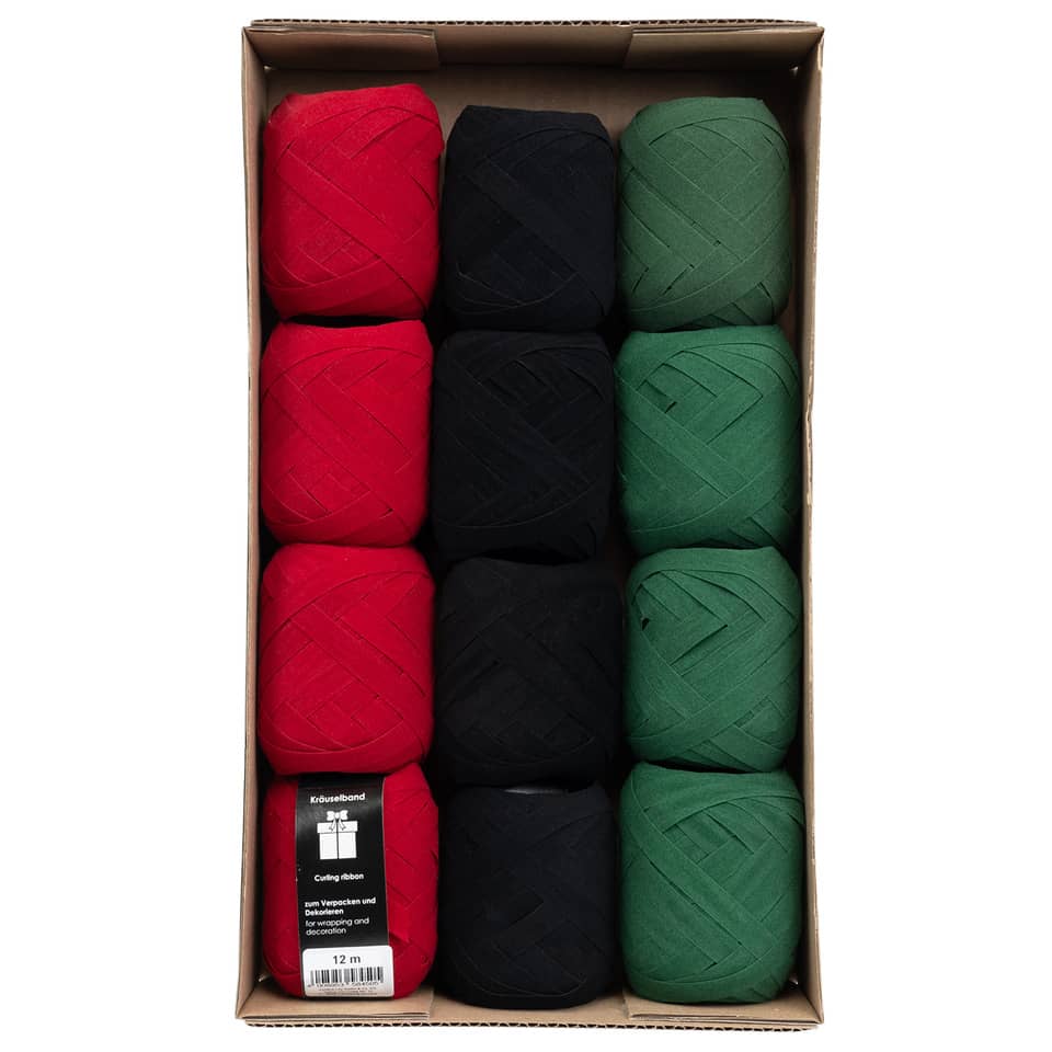 Eiknäuel Samt  - 10 mm x 12 m, 4 Farben sortiert
