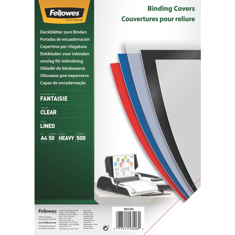 Deckblätter Fantasie - A4, PP, transparent, 50 Stück