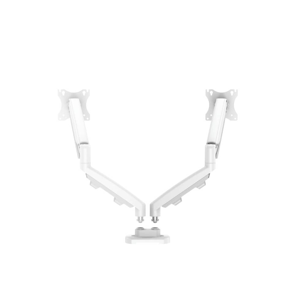 Eppa Series Doppel-Monitorarm Set Nachrüstsatz - weiß, 8 kg, Klemme oder Kabeldurchführung