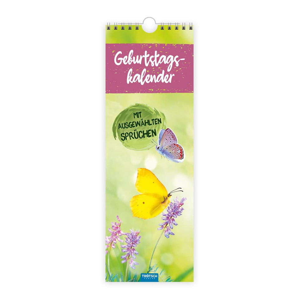 Geburtstagskalender mit ausgewählten Sprüchen, 34,8 x 12,1 cm