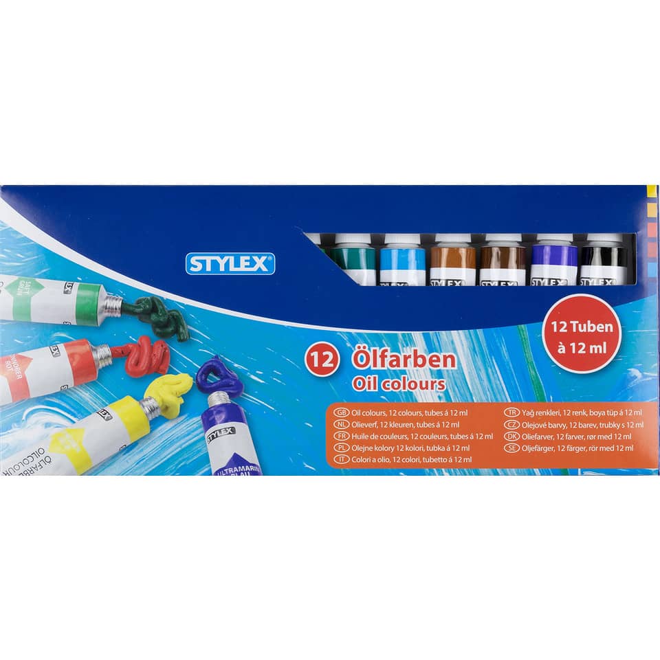 Ölfarbe - 12 Tuben á 12 ml