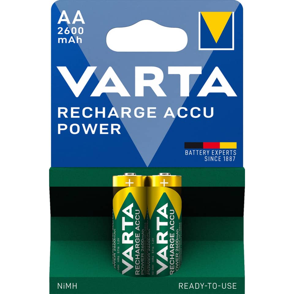 Batterie Akku Power, HR06/AA/Mignon, NiMH 2600mAh, 2 Stück