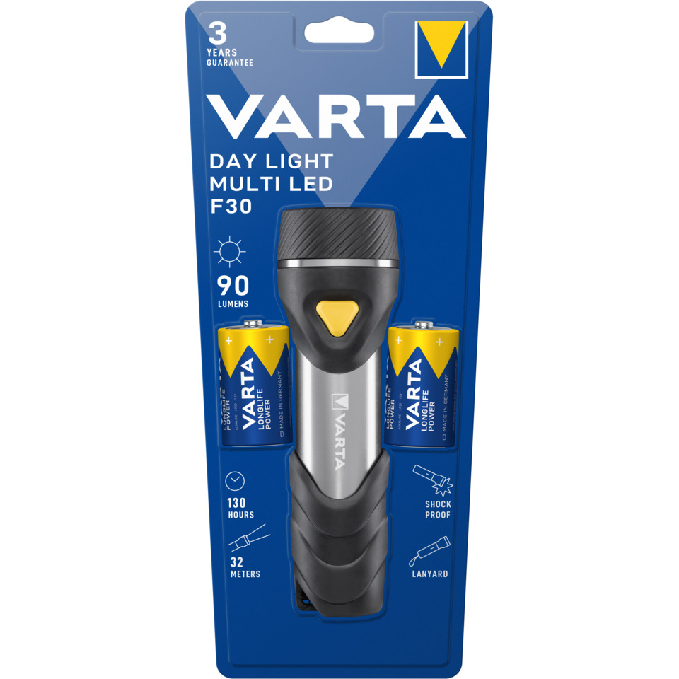 Taschenlampe LED Day Light Multi F30 schwarz/silber