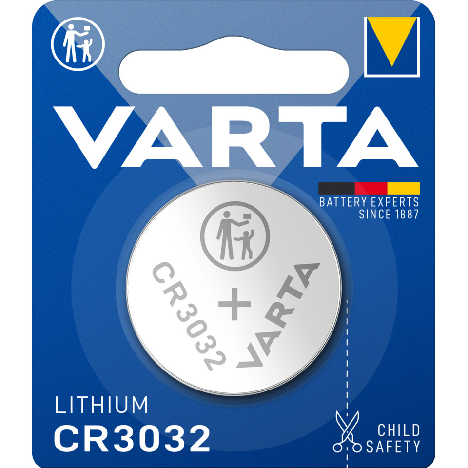 Knopfzellen-Batterie Lithium CR3032, 1 Stück