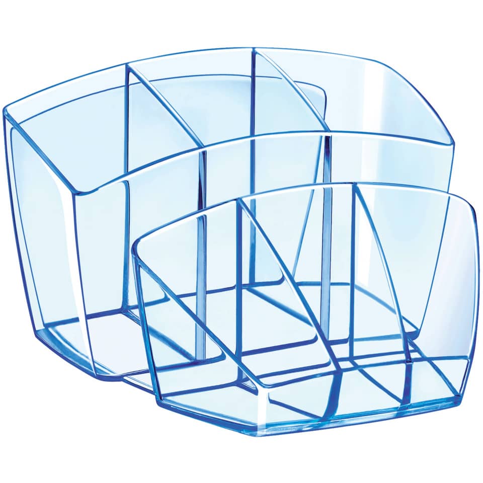 Stifteköcher Ice Blue - blau-transparent, 143 x 158 x 93 mm