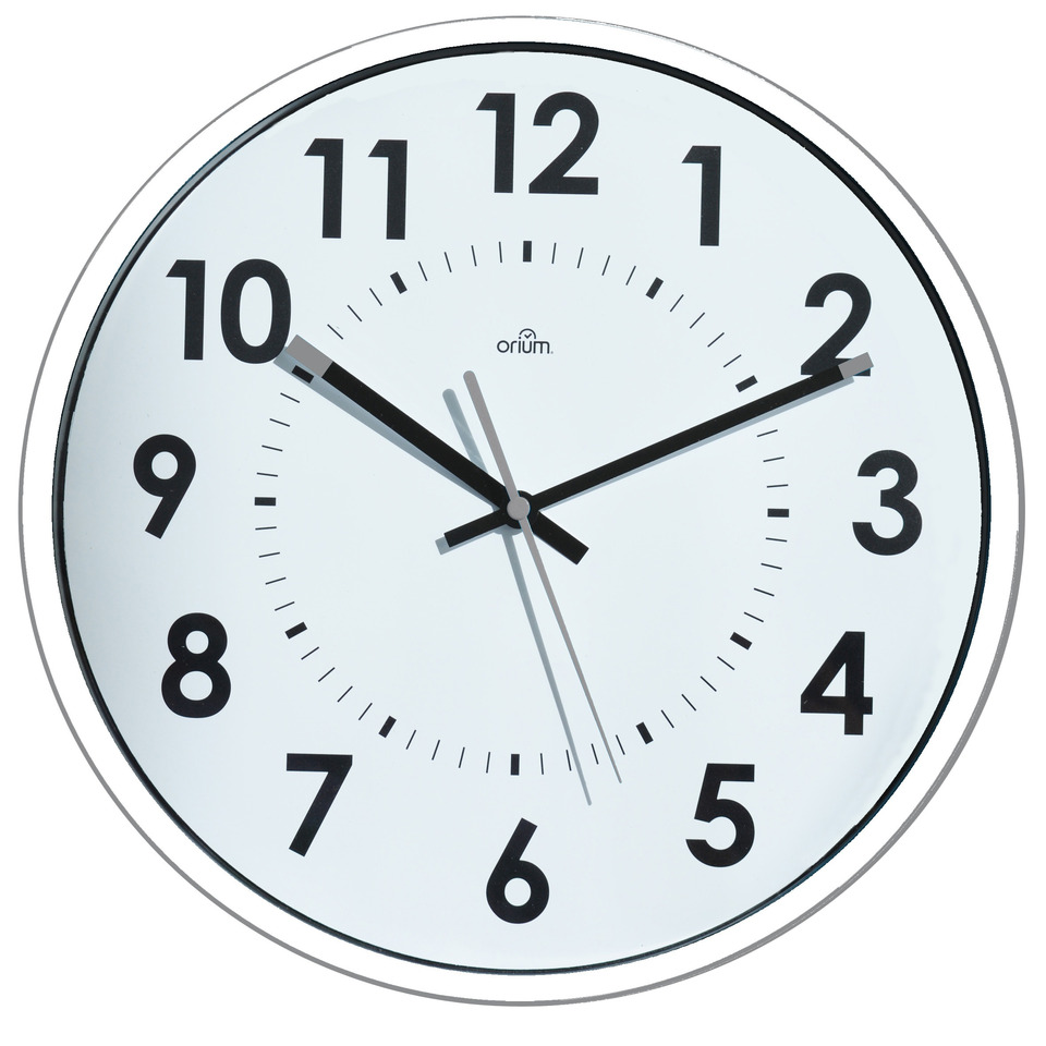 Wanduhr Quarz, Ø 30cm, weiß