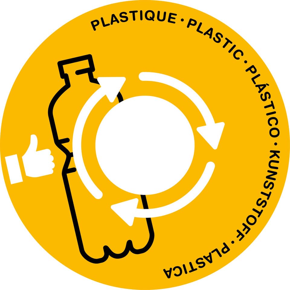 Papierkorb Deckel - Ø 380 mm, gelb für Kunststoff