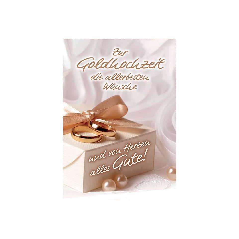 Goldhochzeitskarte - inkl. Umschlag