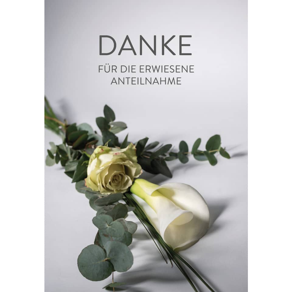 Trauerdank - 5 Stück, inkl. Umschlag