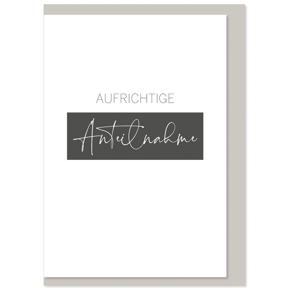 Trauerkarte - inkl. Umschlag
